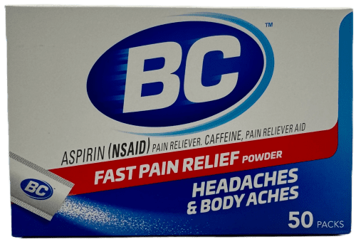 BC Aspirin Fast Pain Relief Powder - Headaches & Body Aches - 50 Packs