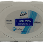 Dyna Care Flush Away Flushable Wipes - Aloe & Lanolin Scented - 60 Ct