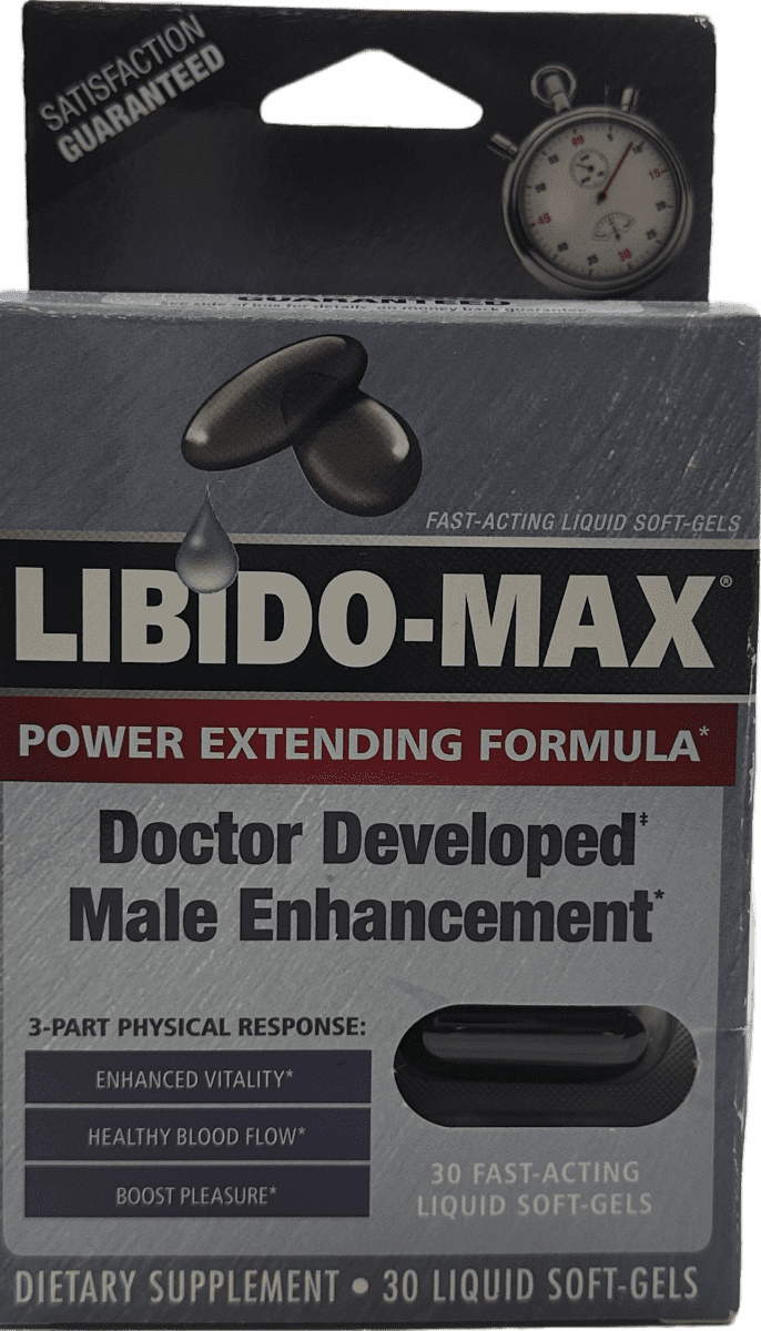 Libido-Max Power Extending Formula Male Enhancement - 30 Liquid Soft Gels