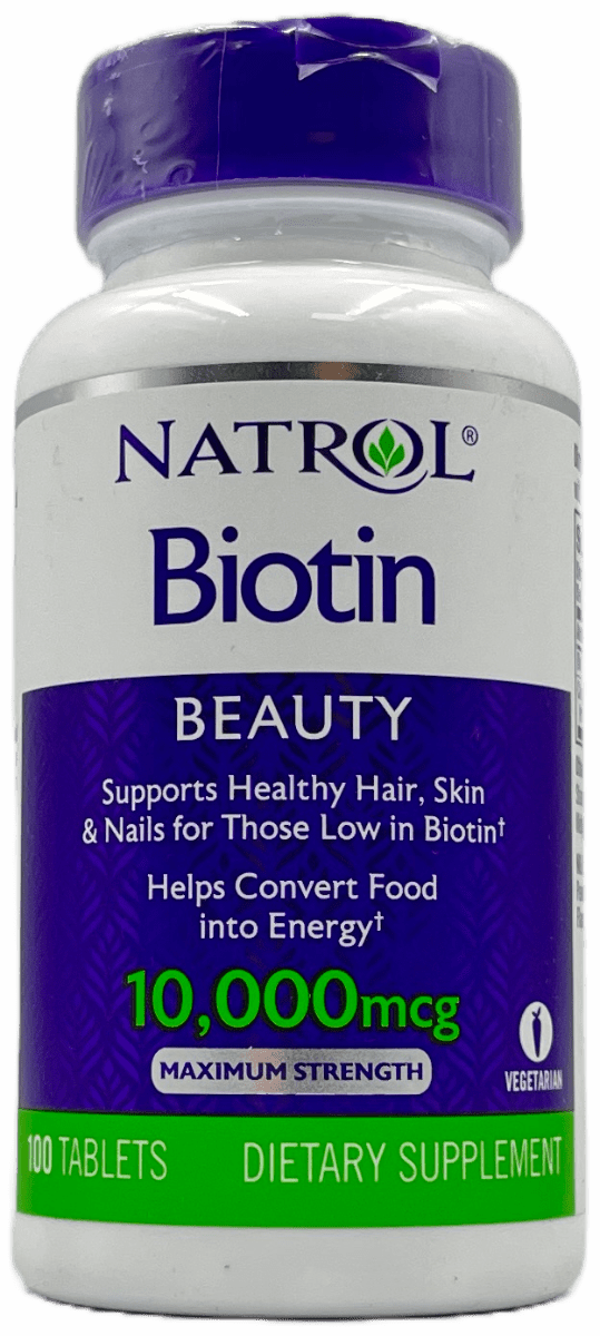 Natrol - Biotin 10,000 mcg Tablets - 100 Ct