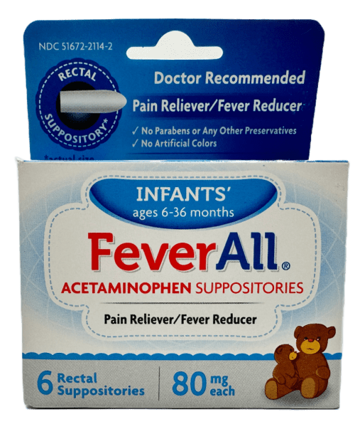 Infants FeverAll Acetaminophen Suppositories